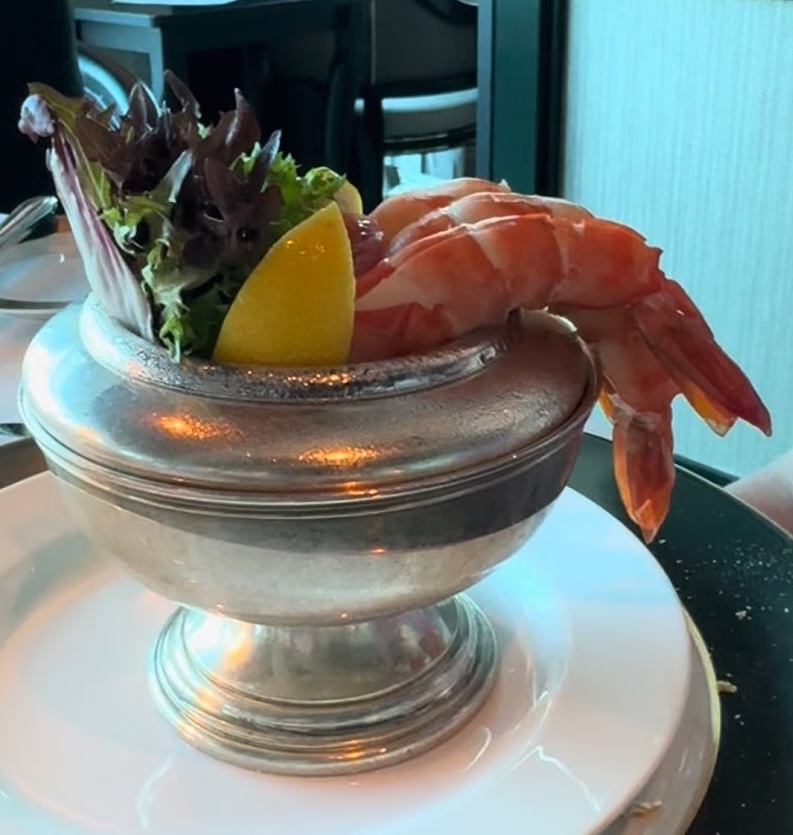 Chilled jumbo shrimp cocktail at Polo Grill