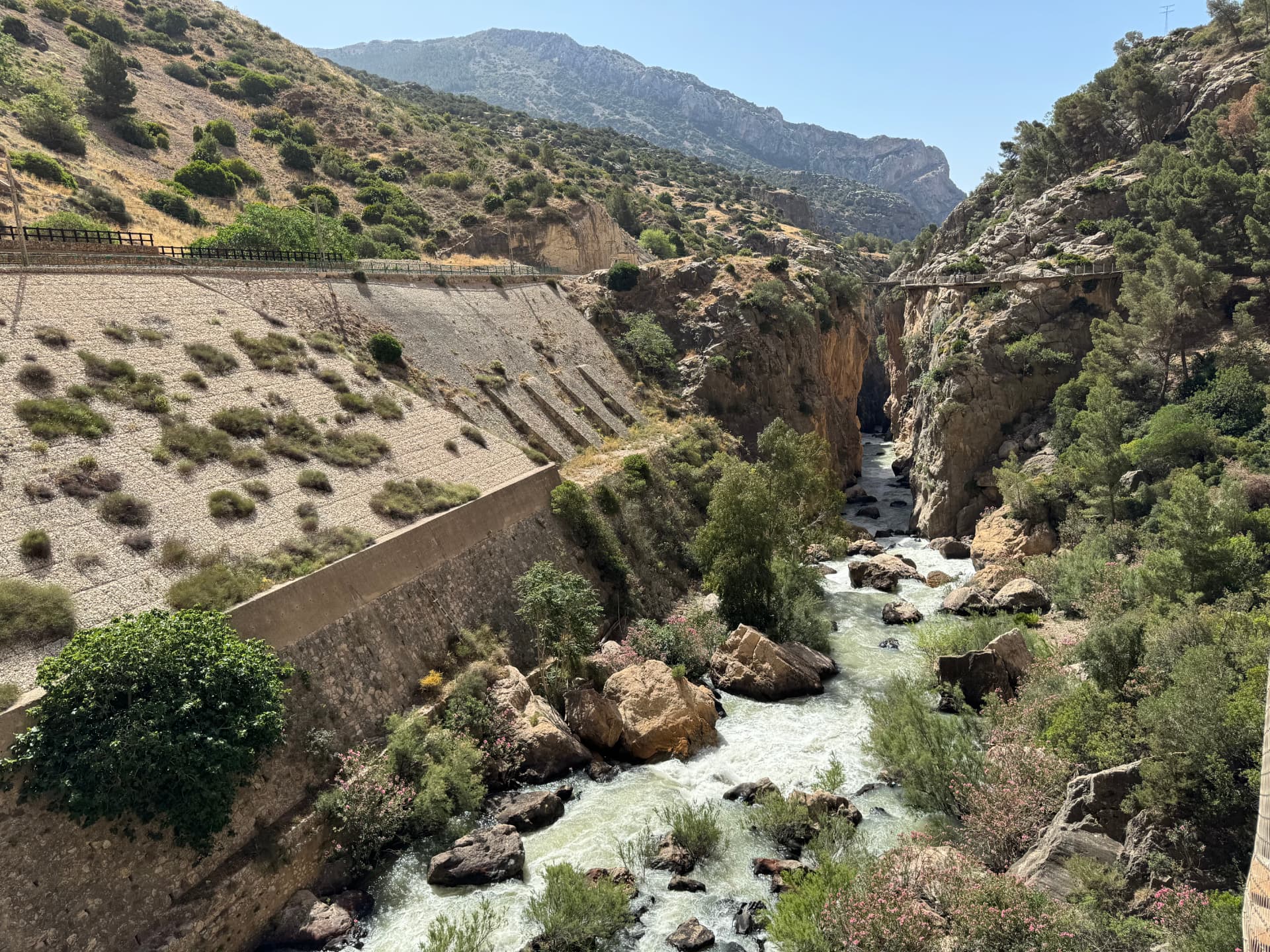 The gorge and river below the Caminito del Rey near Malaga