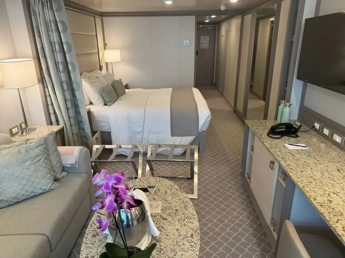 A Silversea suite interior