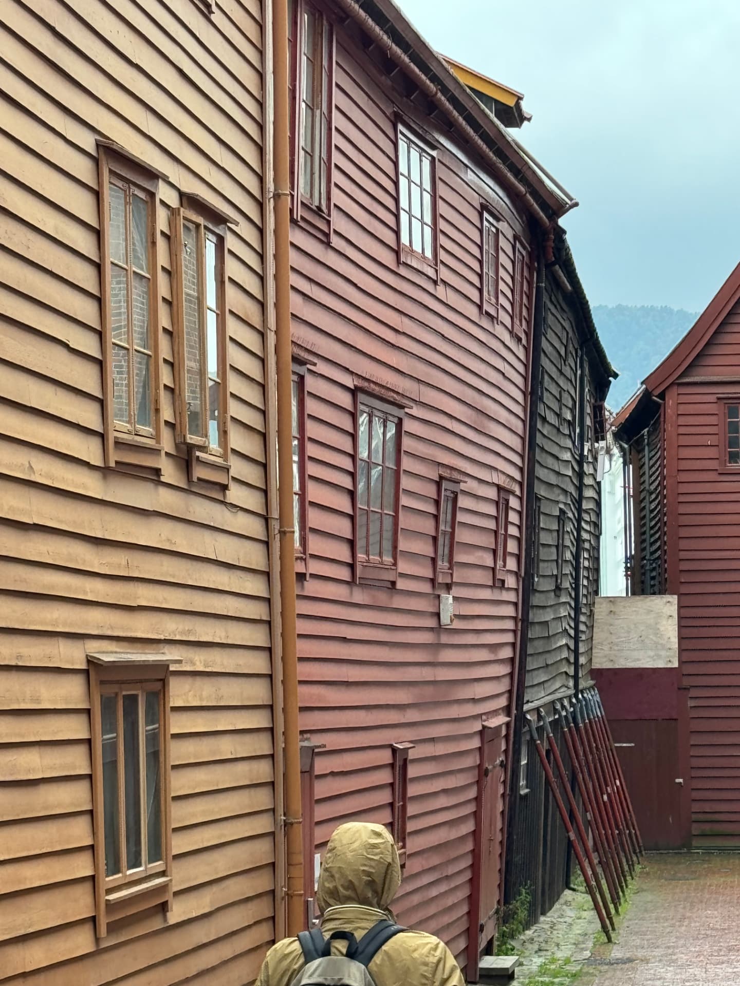 Historic wooden wharf buildings of Bryggen in Bergen