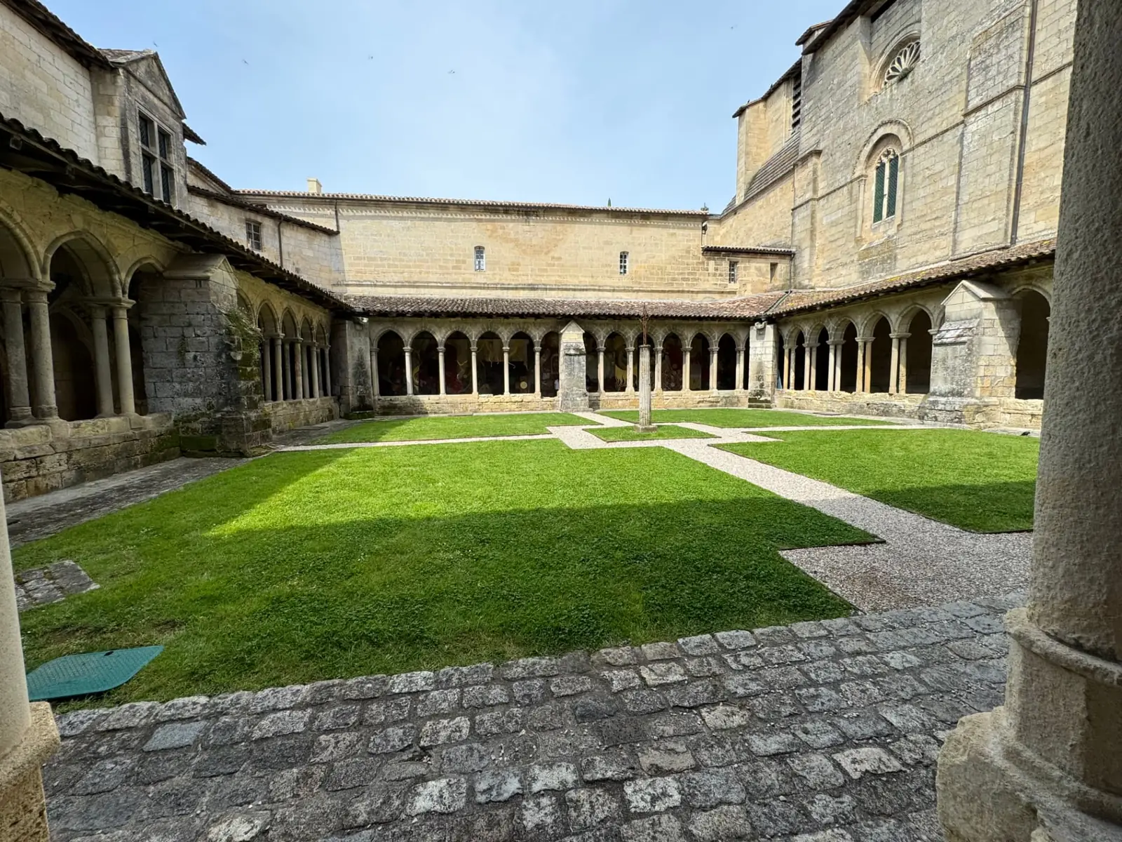 The stone cloister in Saint-Émilion