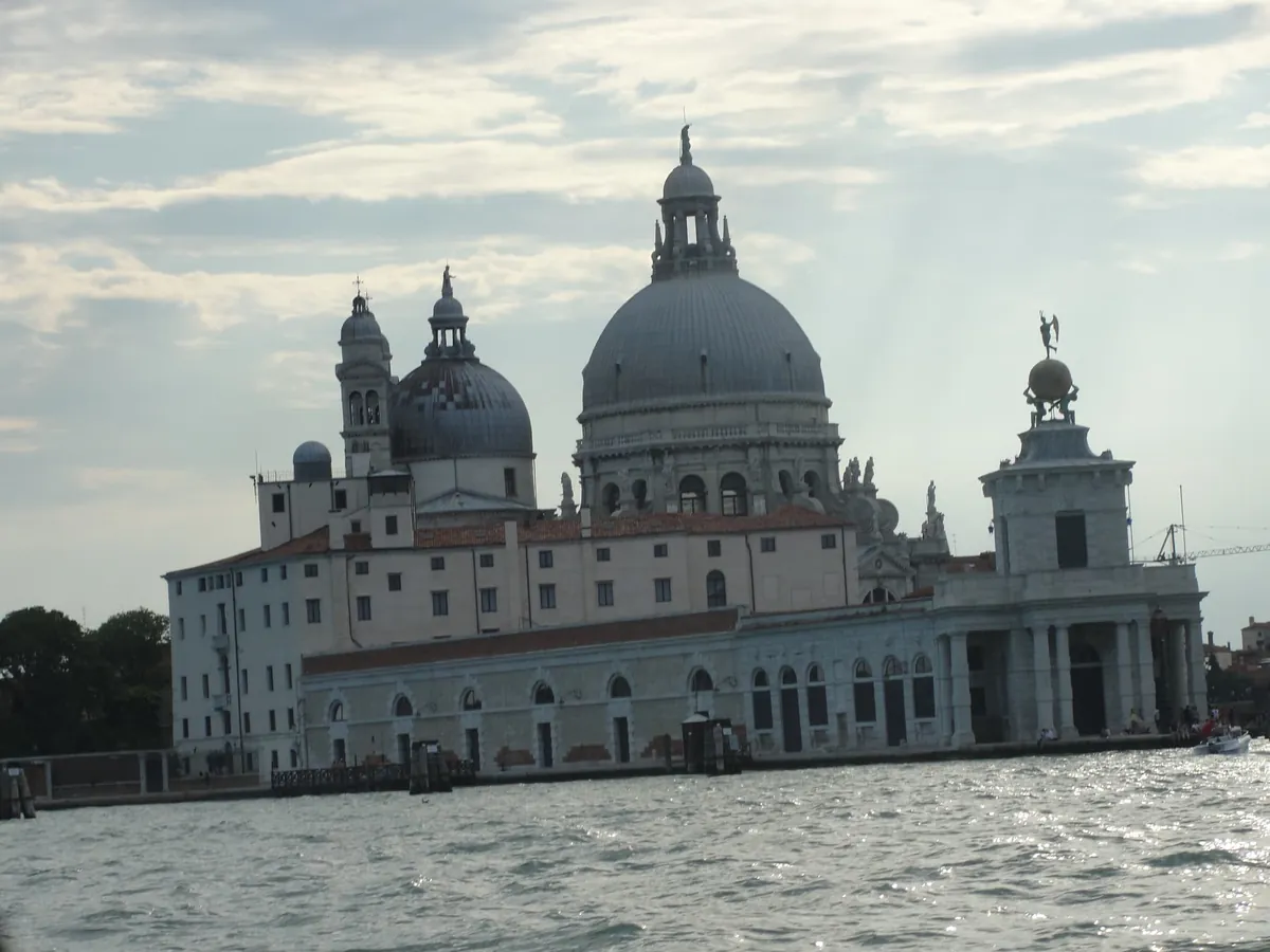 A domed Venetian basilica seen from the water