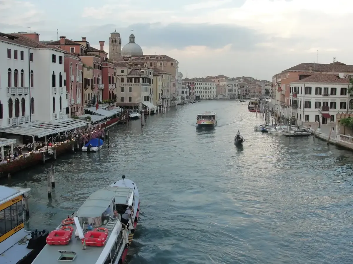 The Grand Canal in Venice seen from above