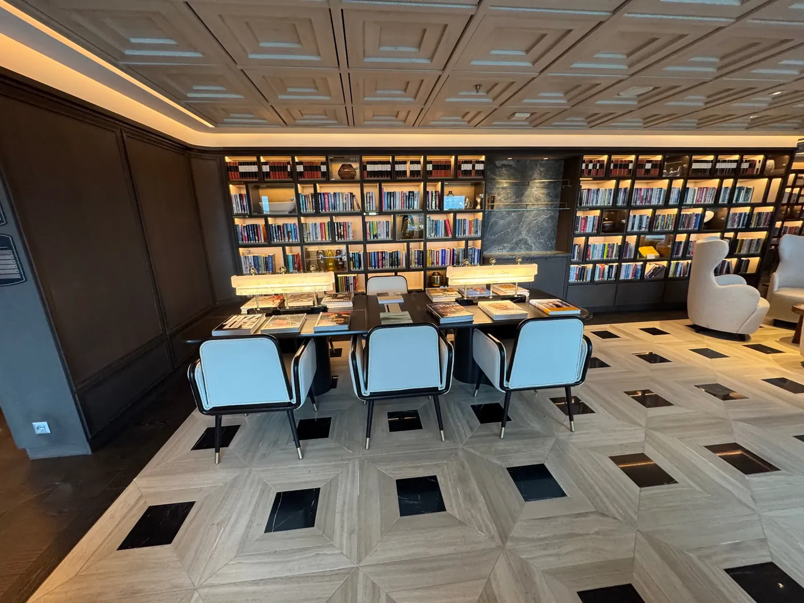 Library aboard a Regent Seven Seas ship