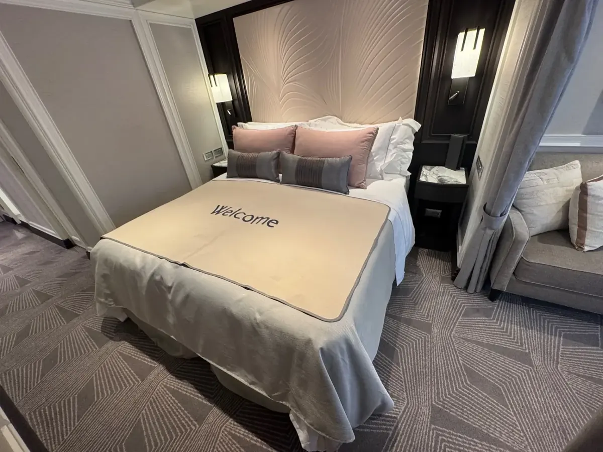 Regent suite bedroom with turndown service