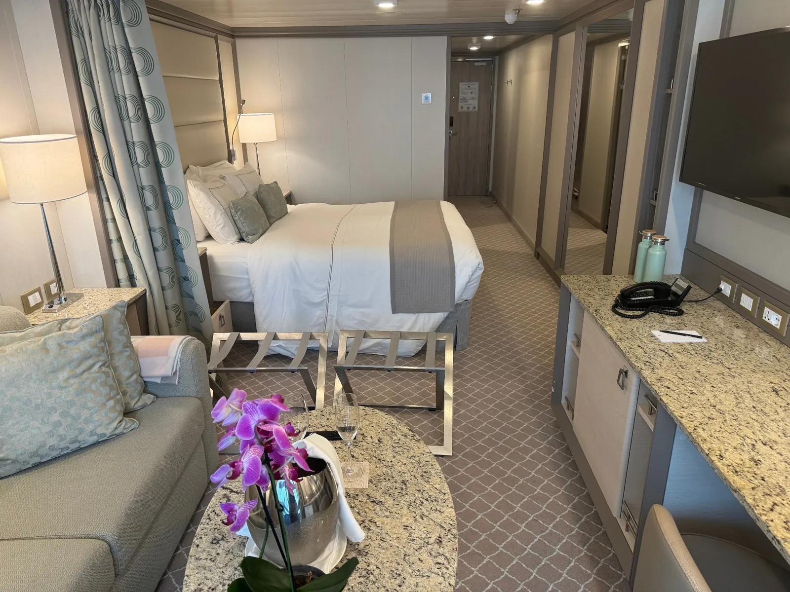 A Silversea suite interior
